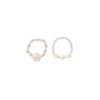 Flower trace white rose flower ring personality niche