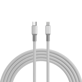 Tegic fast charging pd data cable magnetic skin friendly silicone suitable for apple iphone17/16/15/14promax dual c port type-c to lightning charging cable 60w