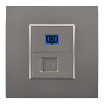 Type 86 wall concealed computer network optical fiber with telephone module panel gray optical fiber telephone socket panel