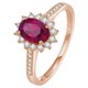 Personal jewelry pigeon blood red ruby diamond ring customization