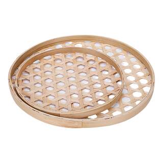 Holed bamboo dustpan hexagonal hole flat cover bamboo products bamboo bamboo sieve wedding anniversary ceremony decoration