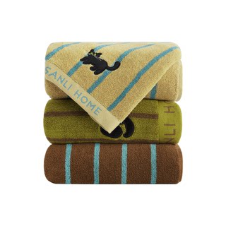 三利纯棉浴巾2025新款全棉刺绣大人加厚吸水速干毛巾浴巾男款裹巾