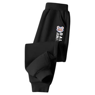 班尼路男童裤子加绒冬季2025新款加厚羊羔绒卫裤儿童休闲运动裤