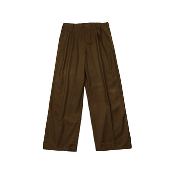 ຍີ່ຫໍ້ trendy ins drapey trousers retro versatile ແຂງສີແຂງ trousers ວ່າງຊຸດກະທັດຮັດ trendy