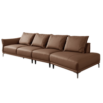 (Recommended by experts) Gujia Home Unbounded Sofa Italian Light Luxurious Napa Leather Sofa Large Seat Depth 1198