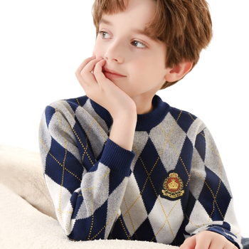 Boys sweater college style pure cotton base shirt