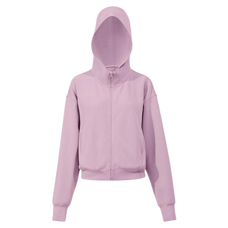 Uras mousse velvet air layer hooded cardigan sweater