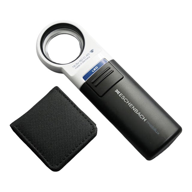 German handheld identification magnifying glass with wide field of view