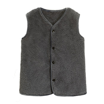 2023 New Coral Vest Vest Pyjamas Men's Autumn and Winter Thickened Warm Vest Sleeveless Home Clothes Solid Color Can be Weared Outdoor