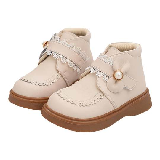 Pudding genuine leather children's short boots, fashionable autumn and winter boots