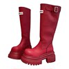 European letter decorated platform Martin boots for women