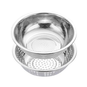 Thickened food grade stainless steel rice sieve drain basin for multiple use