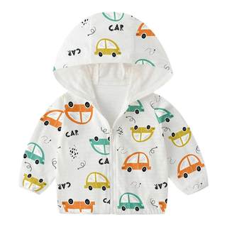 Children's sun protection clothing pure cotton summer thin section boy baby baby clothes breathable air-conditioning shirt children's coat girl