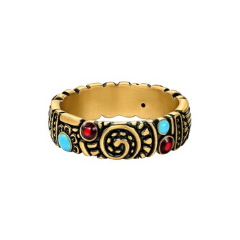 Monologue monologue thirty degrees north latitude ancient maya retro gold totem spiral ring couple gift