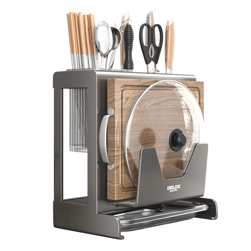 Delixi kitchen knife stand cutting board stand pot lid stand chopstick cage