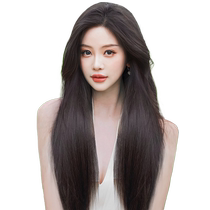 Real hair hair pieces full human hair invisible invisible one-piece hair extensions wigs for women with long hair hand-woven wigs