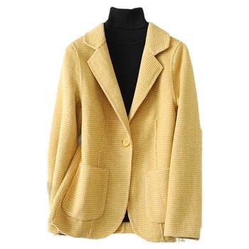 Woolen coat ຂອງແມ່ຍິງສັ້ນ slim ເຫມາະກັບແມ່ຍິງຊຸດສູງໃຫມ່ຊຸດເສື້ອຄຸມ cashmere ສອງດ້ານຂະຫນາດນ້ອຍສໍາລັບແມ່ຍິງ