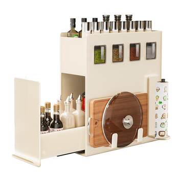 Shufeng home kitchen punch-free seasoning storage rack