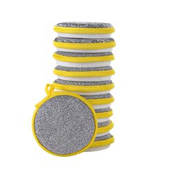 Sponge Block Kitchen Scrubber, Household Oil-Removing Non-Stick Scouring Pad, Double-Sided Magic Cleaning Sponge