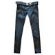 PU leather wear high waist slimming black trousers for women