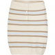 GUUKAHERO contrasting color patchwork apricot striped skirt