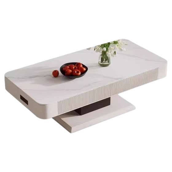 
Lifting mobile electric heating stove rock sheet tea table dining table telescopic dual-purpose small living room multi-function two-in-one tea table