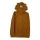 Cartoon ears hooded zipper polar fleece home top
