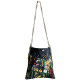 Xifanni denim bag floral embroidery retro chain bag