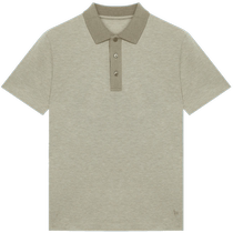 ERDOS mens silk-cotton blended POLO shirt 2024 summer new arrival small lapel short-sleeved T-shirt business versatile