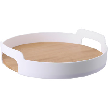 Solid color belt handle nanzhu miscellaneous coffee cup tray