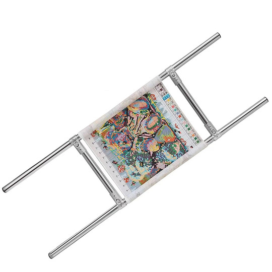 Cross Stitch Auxiliary Tool Cross Stitch Embroidery Tightening Artifact Stainless Steel Embroidery Frame Clip Fitter Adjustable Support Frame