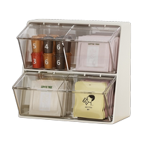 Euloitte Tea Bag Containing Box Office Capsule Coffee Acrylic Rack Tea Water Room Table Tea Snack Shelf