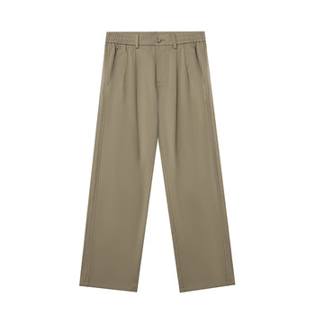 Gwit spring and summer thin draped and breathable american retro workwear trendy brand loose straight light casual pants for men