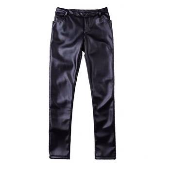 ແບບພາກຮຽນ spring summer ດູໃບໄມ້ລົ່ນລະດູຫນາວແບບບວກກັບ velvet thickened ກາງເກງຫນັງຜູ້ຊາຍປູກຝັງຕົນເອງລົດຈັກອົບອຸ່ນຕີນ pants ຜູ້ຊາຍ windproof trousers