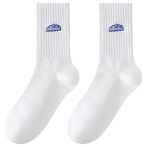 Chaussettes dété fines à mi-tube pour hommes chaussettes longues déodorantes en pur coton chaussettes dété tendance pour hommes