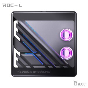 BOOO ROC-L分体式水冷头Intel/AMD 金属曲面钢化玻璃0.08水道散热