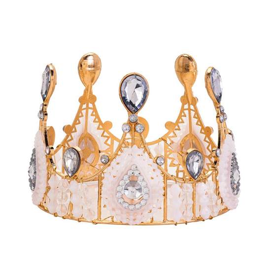 十个装皇冠蛋糕装饰品摆件成人儿童女王皇冠珍珠满天星网红摆件