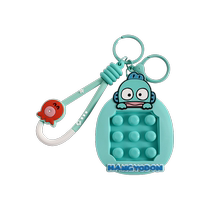 Genuine Sanrio Mermaid Hanton projection camera car keychain for women exquisite and cute school bag pendant jewelry for men