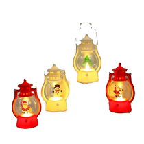 Christmas portable night light ornaments kindergarten Christmas Eve glowing small oil lamp cake decorations gift props