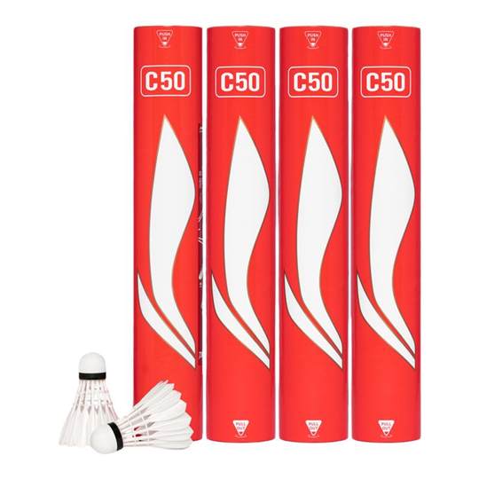 Li Ning genuine C50 badminton series men's and women's 77 speed sports badminton 12 pack AYQR047