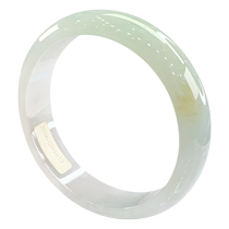(Self-operated) Qianyu Pickup Burmese natural A-grade jade ice-sprinkled gold pure Yate wide tire bracelet jade bracelet