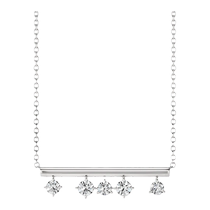 Chow Tai Fook HEARTS ON FIRE Barre series of stylish and exquisite 18K gold diamond necklaces in various styles