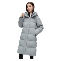 Yalu Long Down Jacket Womens 2024 Autumn and Winter New Fashionable Over-the-Knee Long Hooded Slim Slim Warm Jacket