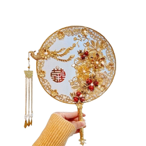Wedding fan Chinese style bride covering her face holding flowers ancient style Xiuhe wedding fan wedding fan finished product AliExpress