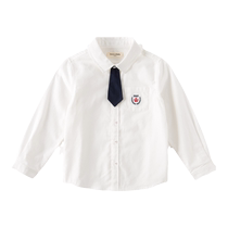 Davibella College Garçon de printemps Chemise de printemps Chemise blanche pour enfant handsome masculins baby boy robe garçon blanc masculin