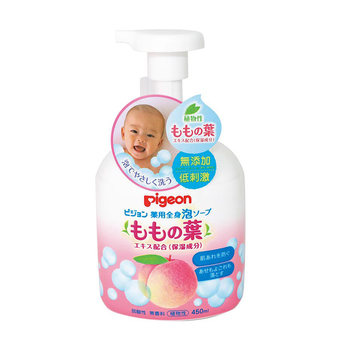 Bonded Japanese Pigeon baby care child's peach leaf Pigeon baby peach water shower gel shampoo 2-in-1