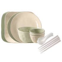 Kawashimaya cream-style dishware set for home 2024 new move-in new home tableware plates bowls and chopsticks combination bowls