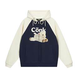 conklab raglan cardigan hooded sweatshirt ຜູ້​ຊາຍ​ພາກ​ຮຽນ spring ແລະ​ດູ​ໃບ​ໄມ້​ລົ່ນ oversize ຄູ່​ຜົວ​ເມຍ​ວ່າງ​ເສື້ອ​ຜ້າ​ແນວ​ໂນ້ມ​ຂອງ​ຊາດ heavyweight