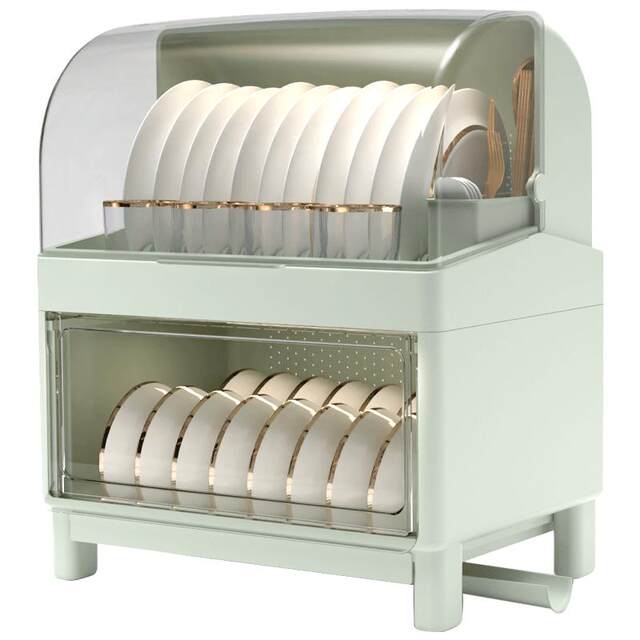 Kitchen bowl rack storage box with lid to store tableware plastic