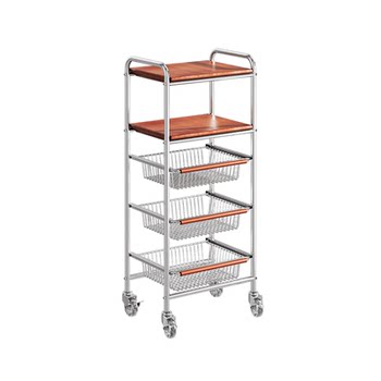 A chinese medieval trolley living room mobile storage rack